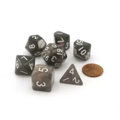 Dice>Acrylic Stardust 7-Die Polyhedral 16mm Dice Set - Supervolcano - Your Source for Gaming Essentials