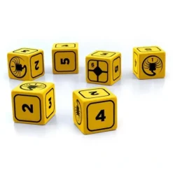 Dice>ALIEN RPG Stress Dice Set - 10 Dice, Yellow with Black Numbers - Your Source for Gaming Essentials