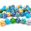 Dice>Bag of 50 d20s Dice Menagerie #10 - Marble, Festive, and Borealis Mix - Your Source for Gaming Essentials