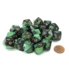 Dice>Bag of 20 Gemini Polyhedral Dice - Black-Green with Gold Numbers - Your Source for Gaming Essentials