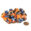Dice>Bag of 20 Gemini Polyhedral Dice - Blue-Orange with White Numbers - Your Source for Gaming Essentials