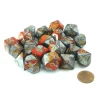 Dice>Bag of 20 Gemini Polyhedral Dice - Orange-Steel with Gold Numbers - Your Source for Gaming Essentials