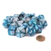 Dice>Bag of 20 Gemini Polyhedral Dice - Steel-Teal with White Numbers - Your Source for Gaming Essentials
