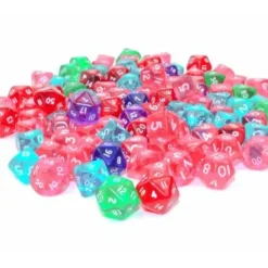 Dice>Bag of 100 Mini-Polyhedral Dice - Includes d6, d8, d10, tens d10, d12, and d20 - Your Source for Gaming Essentials
