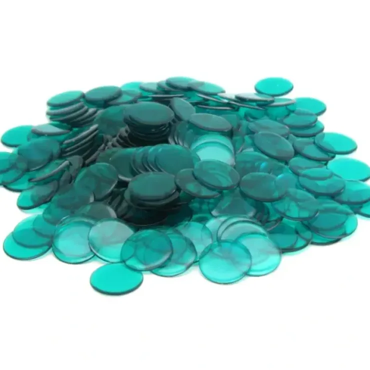 Board Games>Bag of 250 Plastic 19mm Round Sorting Chip Gaming Accessory - Green - Your Source for Gaming Essentials