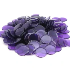 Board Games>Bag of 250 Plastic 19mm Round Sorting Chip Gaming Accessory - Purple - Your Source for Gaming Essentials