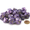 Dice>Bag of 20 Vortex Polyhedral Dice - Purple with Gold Numbers - Your Source for Gaming Essentials