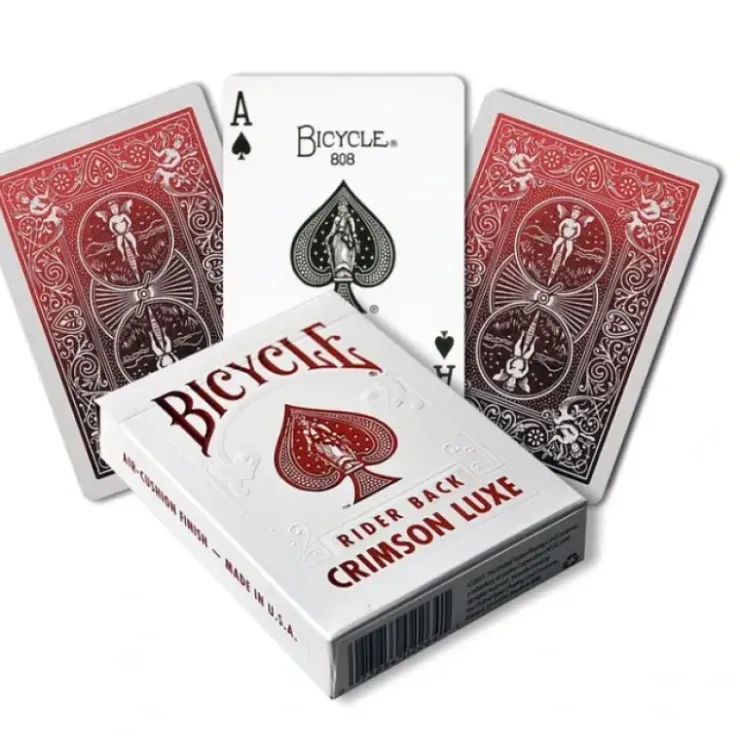 Cards>Bicycle MetalLuxe Crimson Red Luxe Standard Index Metal Stamped Playing Cards - Your Source for Gaming Essentials