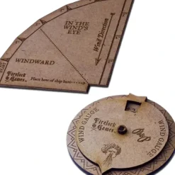 Board Games>Blood & Plunder Template Set: Wooden Turning Gauge and Wind Direction Compass - Your Source for Gaming Essentials