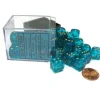 Dice>Borealis 12mm D6 Chessex Dice Block (36 Dice) - Teal with Gold Pips - Your Source for Gaming Essentials