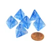 Dice>Borealis 18mm 4 Sided D4 Chessex Dice, 6 Pieces - Sky Blue with White - Your Source for Gaming Essentials