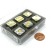 Dice>Box of 6 Zinc Metal Alloy D6 15mm Heavy Dice - Yellow Pips - Your Source for Gaming Essentials