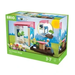 Toys>BRIO 13 Piece Ice Cream Shop Building with People and Accessories - Your Source for Gaming Essentials