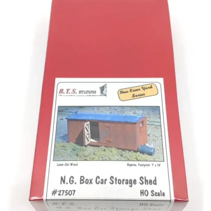 BTS 27507 HO Scale N.G Box Car Storage Shed Laser-Cut Wood Kit MT/Box - Your Source for Gaming Essentials