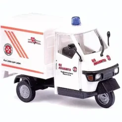 Busch 48479 Emergency 2006 Piaggio Ape 50 3-Wheel Pickup Truck - Assembled - Your Source for Gaming Essentials