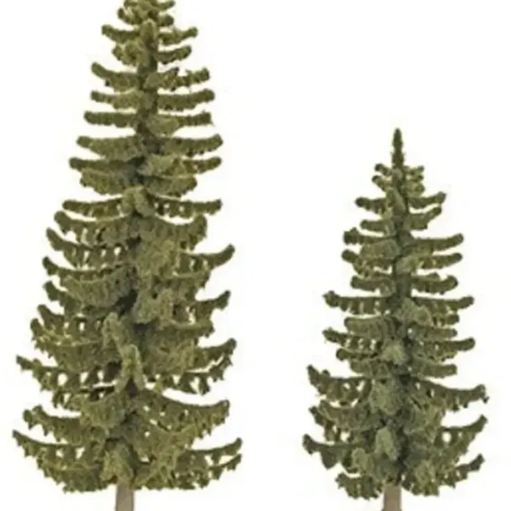 Busch 6133 HO 3-5/8" & 4-13/16" Spruce Trees (Set of 2) - Your Source for Gaming Essentials