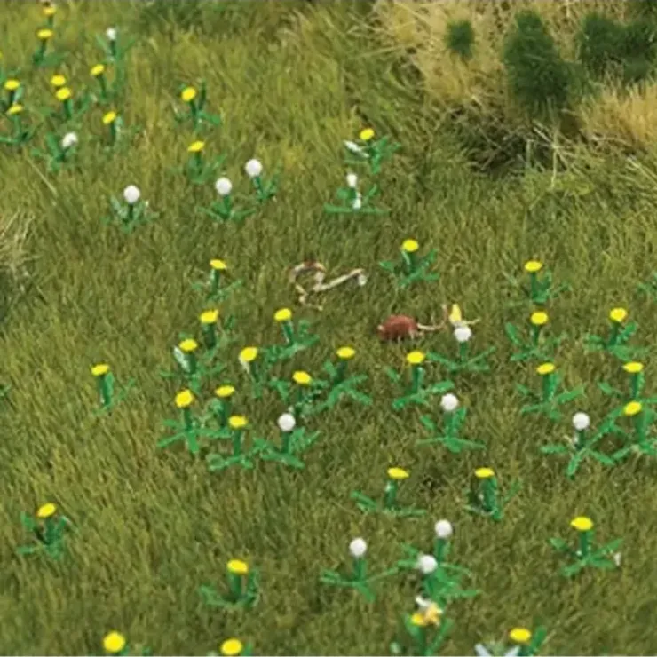 Busch 1220 HO Dandelion Patch - Kit 60 White & 60 Yellow - Your Source for Gaming Essentials