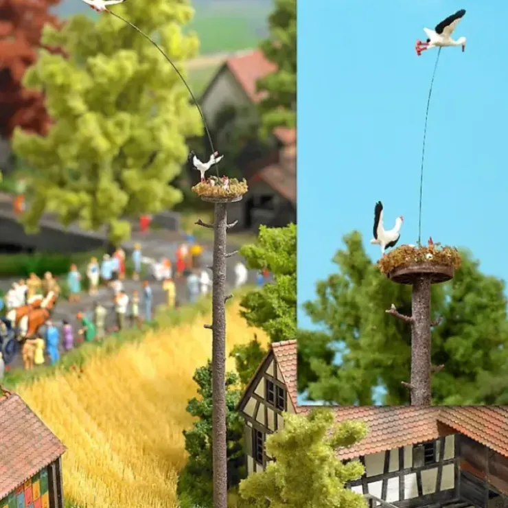 Busch 5481 HO Flying Stork With Nest Motor & Young Stork Kit - Your Source for Gaming Essentials