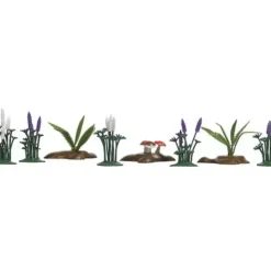 Busch HO Lupines Ferns & Mushrooms (Pack of 8) - Your Source for Gaming Essentials