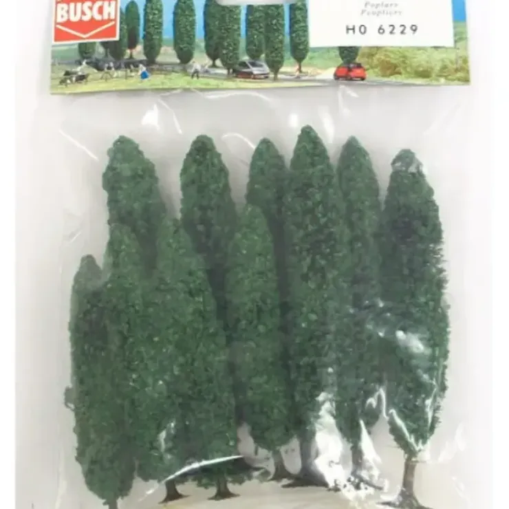Busch 6229 HO Scale Poplar Tees (10) - Your Source for Gaming Essentials