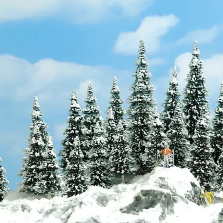 Busch 6466 HO Snow Covered Winter Firs (Pack of 20) - Your Source for Gaming Essentials