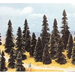 Busch 6499 HO 2.4"- 4.3" Tall Assorted Pine Trees (Pack of 100) - Your Source for Gaming Essentials