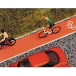 Busch 7082 Red & Gray Roadway Bicycle Path - (39-3/8 x 9/16 1m x 14.5mm) - Your Source for Gaming Essentials