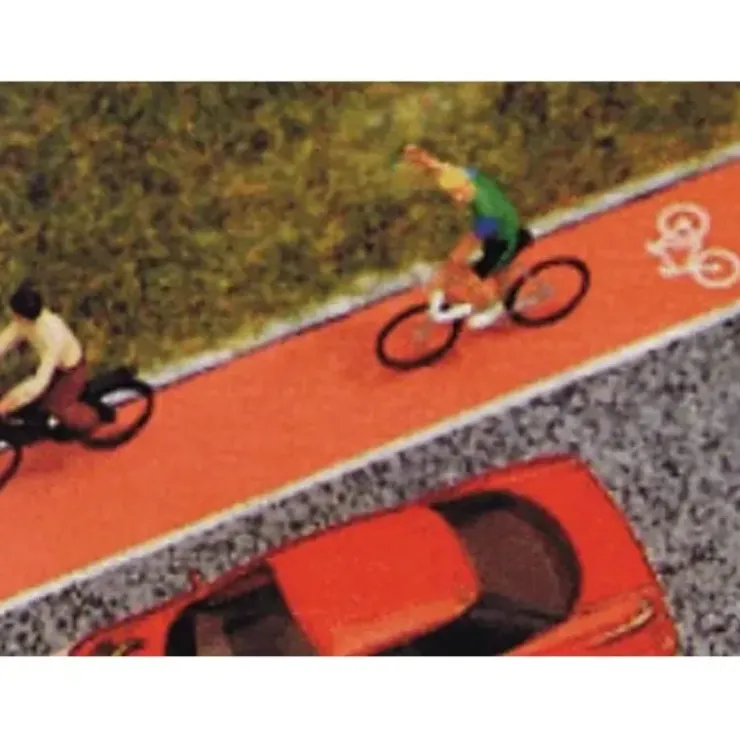 Busch 7082 Red & Gray Roadway Bicycle Path - (39-3/8 x 9/16 1m x 14.5mm) - Your Source for Gaming Essentials