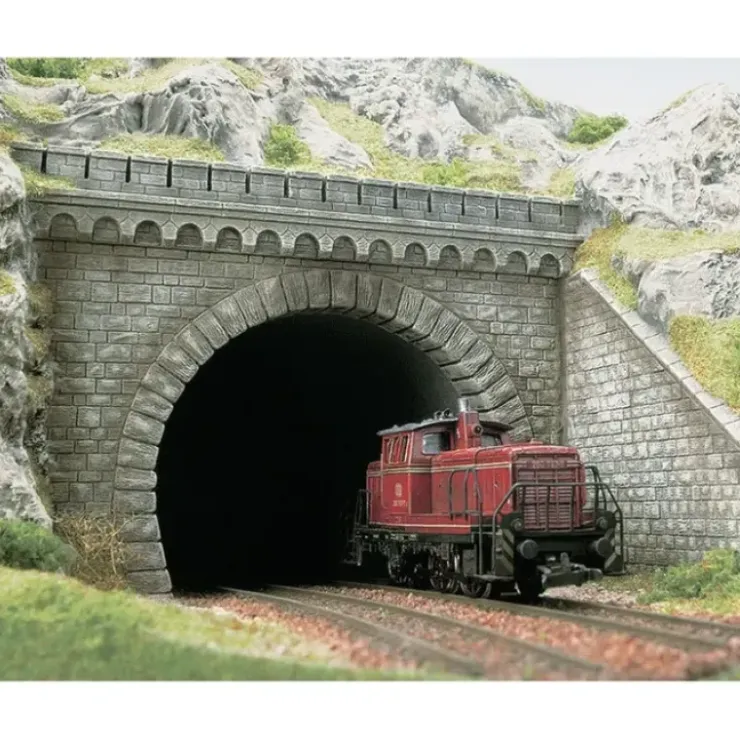 Busch 7023 Tunnel portal w/wngs 2trk - Your Source for Gaming Essentials