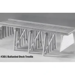 Campbell Scale Models 301 HO 50' Ballasted Deck Pile Trestle (Less Ties) - Your Source for Gaming Essentials