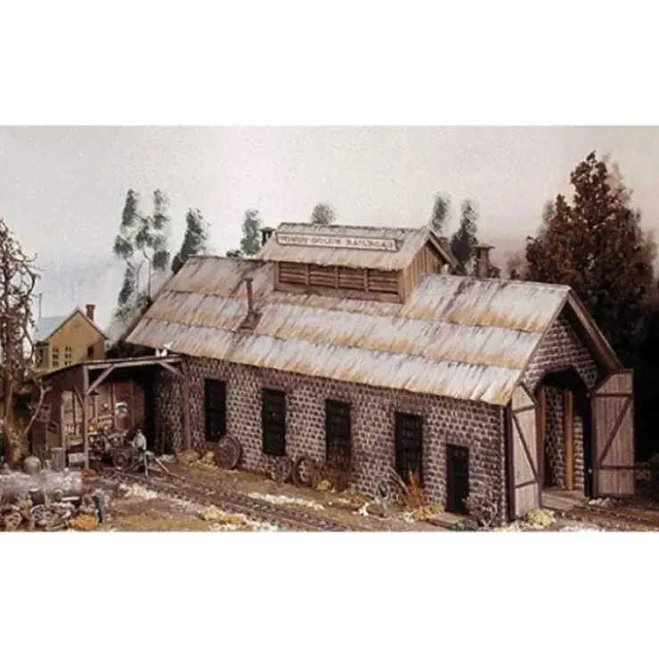 Campbell Scale Models 389-2195 HO Windy Gulch Engine House Building Kit - Your Source for Gaming Essentials