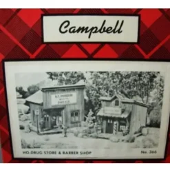 Campbell Scale Models 366-895 HO W T Stephenson Drug Company & Barber Shop Kit - Your Source for Gaming Essentials