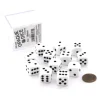 Dice>Case of 12 Deluxe Opaque 16mm Round Edge Dice - White with Black Pips - Your Source for Gaming Essentials
