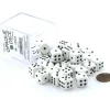Dice>Case of 36 Deluxe Opaque Small 12mm Round Edge Dice - White with Black Pips - Your Source for Gaming Essentials