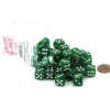 Dice>Case of 36 Deluxe Swirl Small 12mm Round Edge Dice - Ice Green with White Pips - Your Source for Gaming Essentials