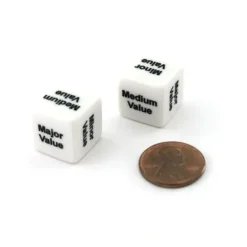 Dice>Chessex Custom Engraved 16mm D6 RPG Dice - Treasure Value Dice (2) - Your Source for Gaming Essentials