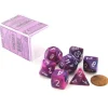 Dice>Chessex Polyhedral 7-Die Festive Dice Set - Violet (Purple) with White Numbers - Your Source for Gaming Essentials