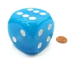 Dice>Cirrus 50mm Huge Large D6 Chessex Dice, 1 Piece - Light Blue with White Pips - Your Source for Gaming Essentials