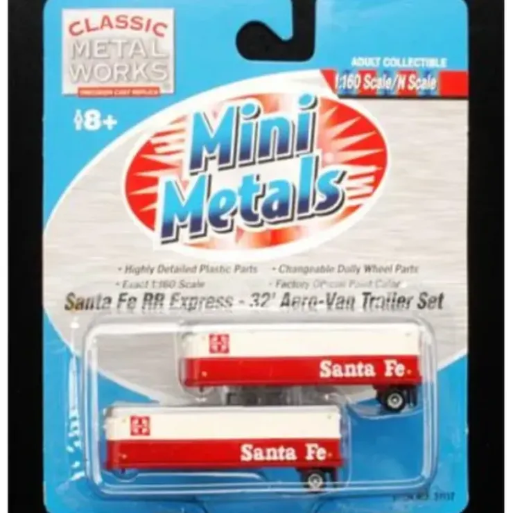 Classic Metal Works 51117 N Mini Metals SF Express 32' Aero-Van Trailer Set - Your Source for Gaming Essentials