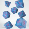 Dice>Classic Runic 7 Piece Polyhedral Dice Set - Glacier & Pink - Your Source for Gaming Essentials