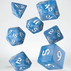 Dice>Classic Runic 7 Piece Polyhedral Dice Set - Glacier & White - Your Source for Gaming Essentials