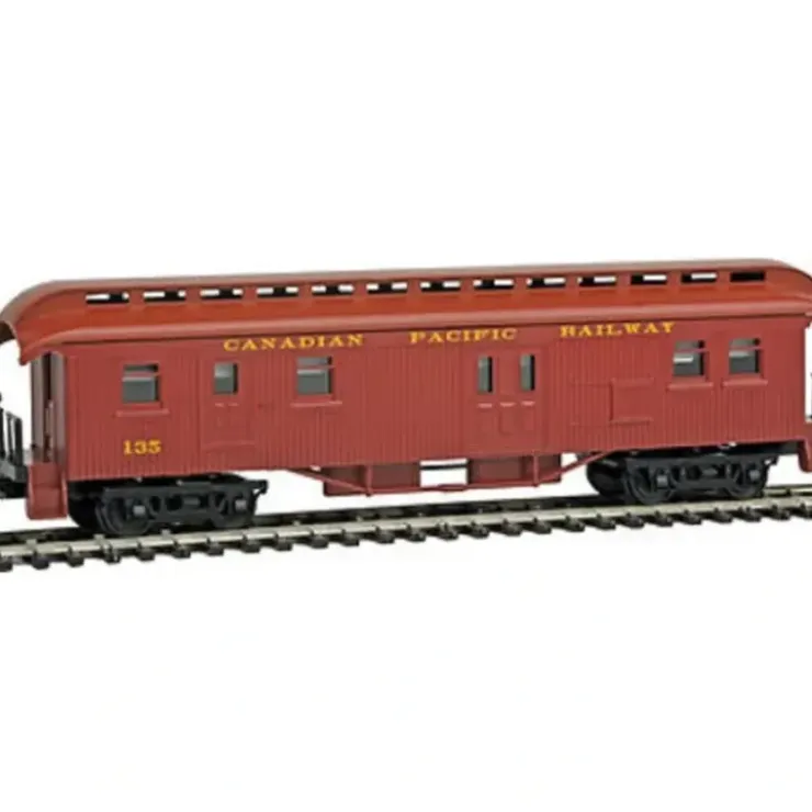 Con-Cor 15711 HO Canadian Pacific 1880s Wood Open-Platform Baggage-RPO #135 - Your Source for Gaming Essentials