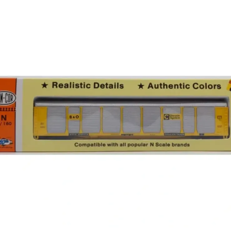 Con-Cor 0001-603009(01) N Baltimore & Ohio Tri Level Auto Freight Car #910373 NIB - Your Source for Gaming Essentials