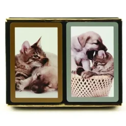 Cards>Congress Cat & Dog Jumbo Index Bridge Playing Cards - 2 Deck Set - Your Source for Gaming Essentials