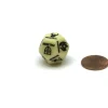 Dice>Custom Engraved 19mm D12 RPG D&D Dice - 5th Edition Class Ivory with Black Die - Your Source for Gaming Essentials