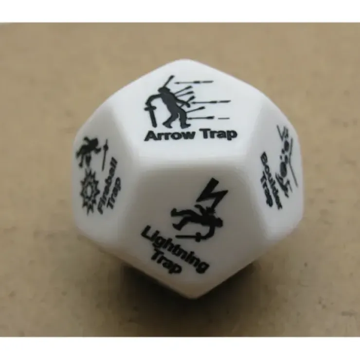 Dice>Custom Engraved 28mm D12 RPG D&D Dice - Trap Dice - Your Source for Gaming Essentials