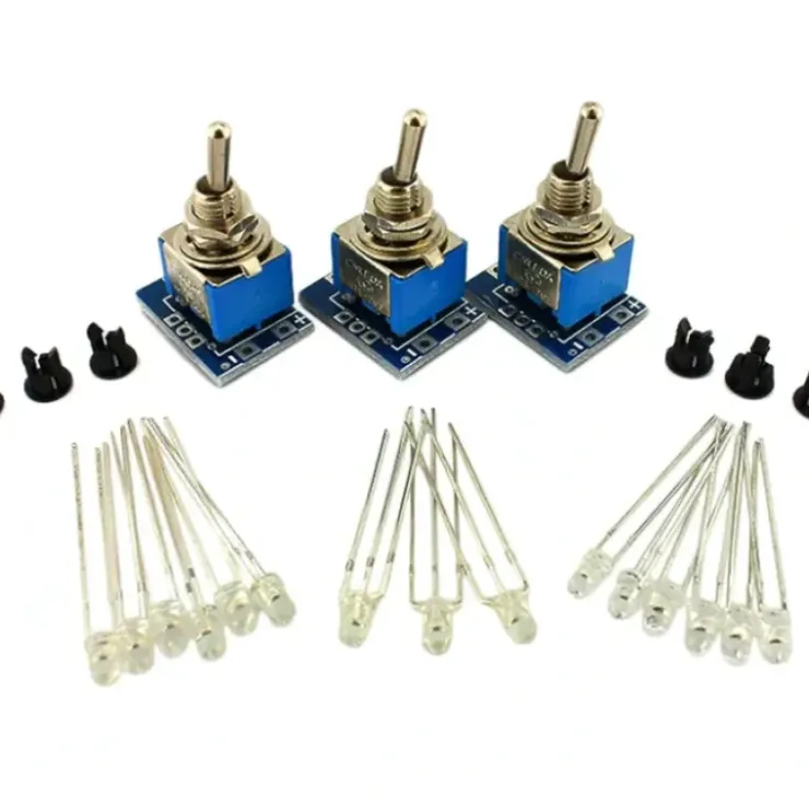 DCC Concepts CMSA COBALT DPDT Toggle Switches on PCB Circuit Boards - Your Source for Gaming Essentials
