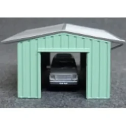 Deluxe Innovations 238-385 N Scale Armco Drive-Through Shed (Tractor Shed) GRN - Your Source for Gaming Essentials