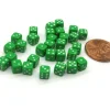 Dice>30 Deluxe Rounded Corner Six Sided D6 5mm .197 Inch Small Tiny Dice - Green - Your Source for Gaming Essentials