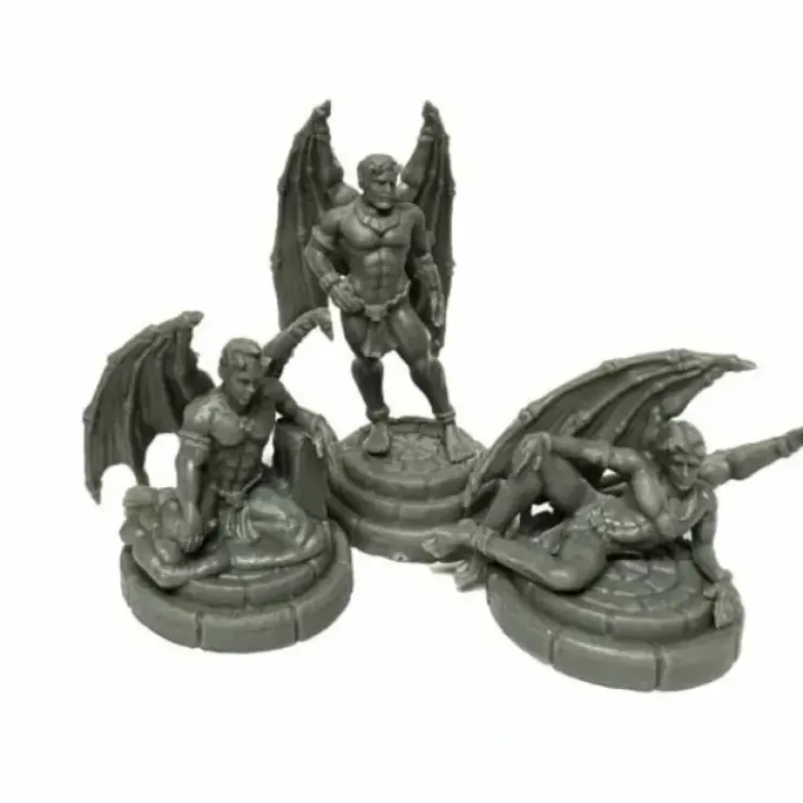 Tabletop Miniatures>Demonic Temptation: Incubi #44161 Bones Black Unpainted Plastic Figures - Your Source for Gaming Essentials